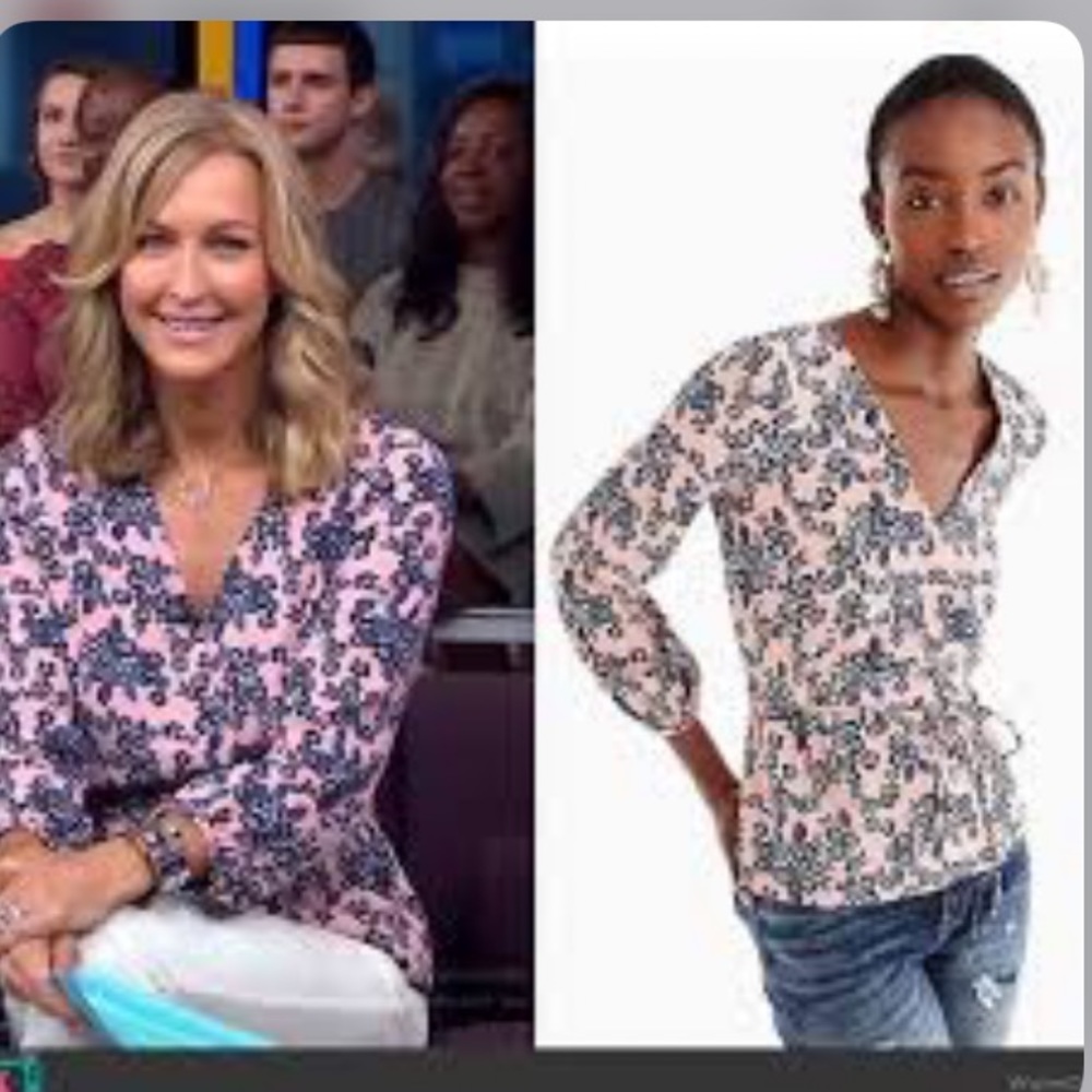 J. Crew Drapey Crepe Faux Wrap Top - Picture 10 of 10